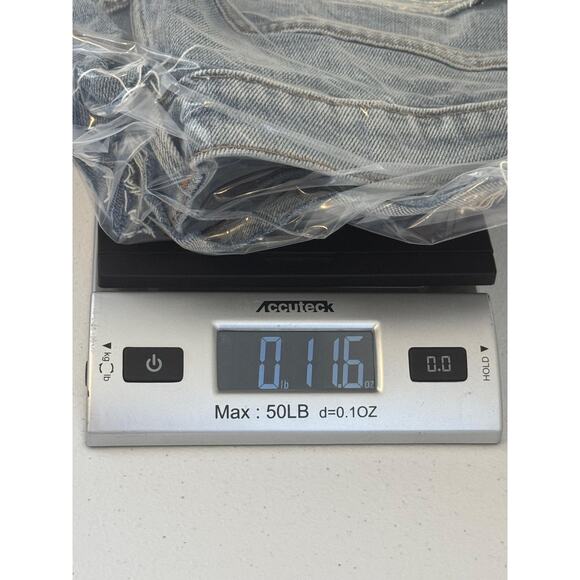 Frame Le Brigette Shorts Womens 27 Blue Denim Mid Rise Distressed Raw Hem USA - Picture 15 of 15